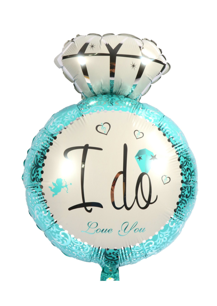 Balon pierścionek błękitny I DO